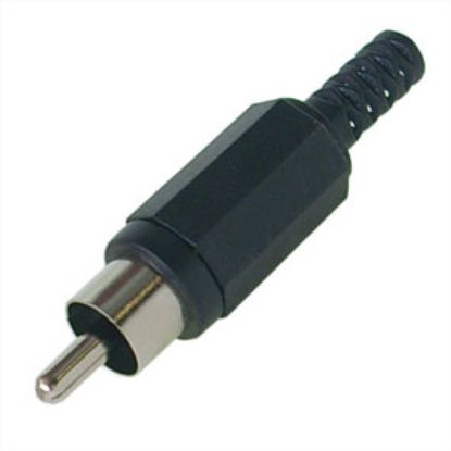 Picture of PLUG RCA STR BLACK W/SLEEVE