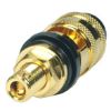 Picture of BANANA SOCKET 4mm BLACK GOLD PLATED