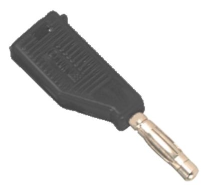 Picture of PLUG BANANA 4mm BLK RET TOP-ST
