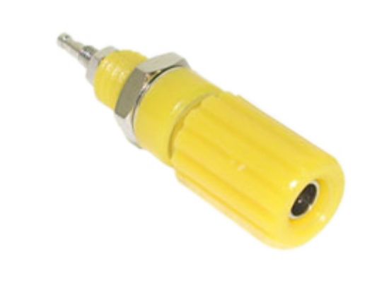 Picture of BANANA SOCKET 4mm YELLOW CAPTIVE