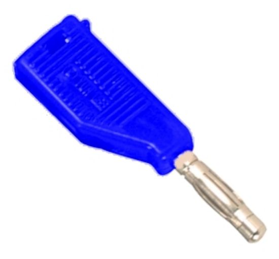 Picture of PLUG BANANA 4mm BLUE REC TOP-ST