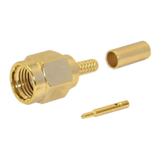 Picture of SMA-PLUG CRIMP RG174U, GOLD