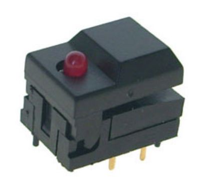 Picture of PUSHBUTTON N/O TACT BLACK LED