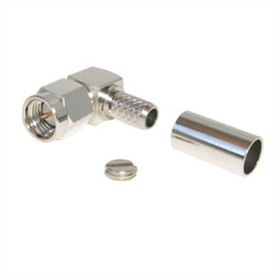 Picture of SMA PLUG R/A CRIMP RG58 5mm SILVER