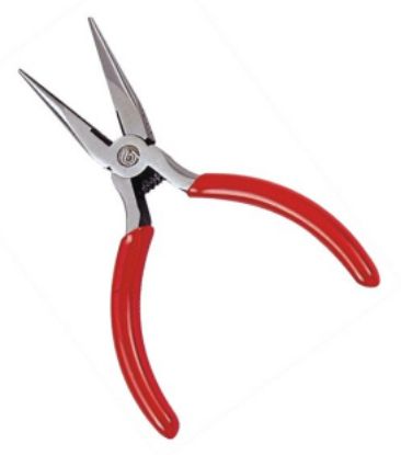 Picture of SERRATED LONG NOSE PLIER 125mm RED HANDLE