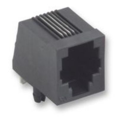 Picture of MOD SOCKET RJ12 APERTURE PCB R/A 6P/4C 4-CONTACT