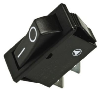 Picture of ROCKER SWITCH SPST 33x15mm BLACK 0-1