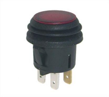 Picture of PUSH BUTTON SWITCH RND 240VAC 6A RD SPST LATCHING