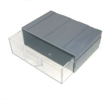 Picture of DRAWER 3U 1-COMPART GREY/CLEAR