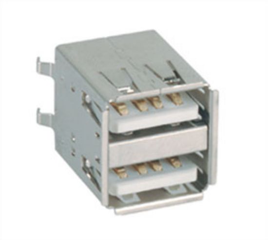 Picture of USB SOCKET STR DUAL TYPE-A 1A 3A  PCB