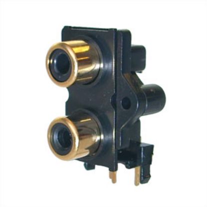 Picture of SOCKET RCA 2P VERTICAL PCB MOUNT GOLD