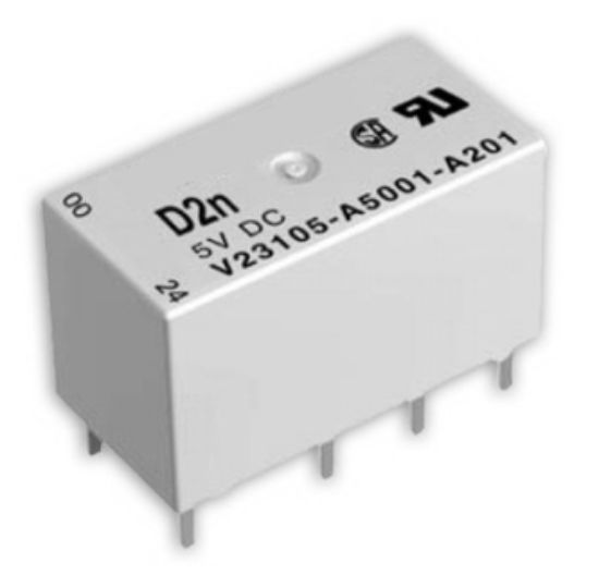 Picture of RELAY DPDT 3A 12VDC RECT 8PCB BLACK