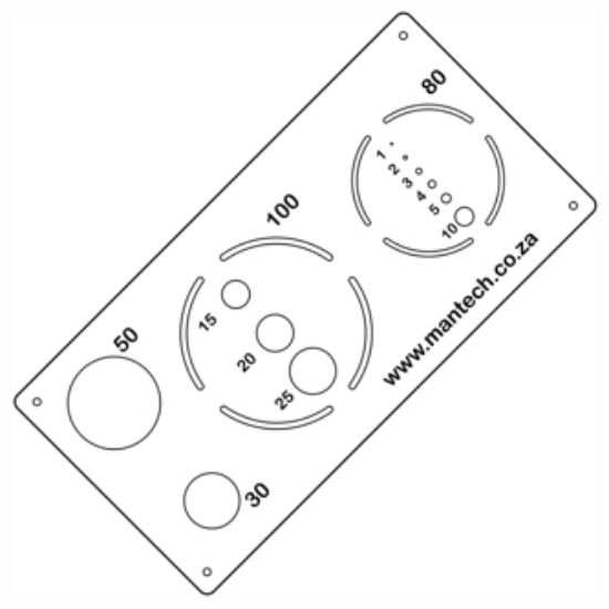 Picture of PERSPEX SIZING TEMPLATE