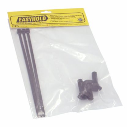 Picture of PLUG - CABLE FIXING BLACK 8mm W/CABLE TIE