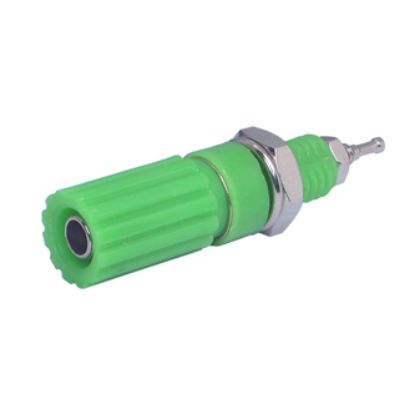 Picture of BANANA SOCKET 4mm GREEN CAPTIVE