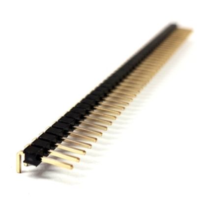 Picture of 2.54mm HEADER SIL R/A 40W 6x3mm - DEBULK