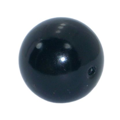 Picture of BLACK PLASTIC ROLLER BALL D=30, 4mm HOLE
