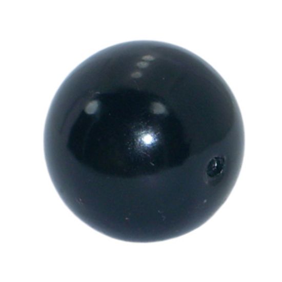 Picture of BLACK PLASTIC ROLLER BALL D=30, 4mm HOLE