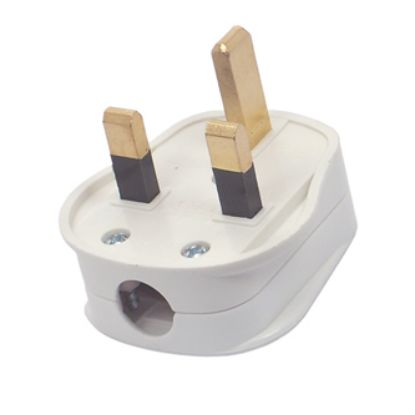 Picture of PLUGTOP 13A BRITISH FLAT PINS & WHITE