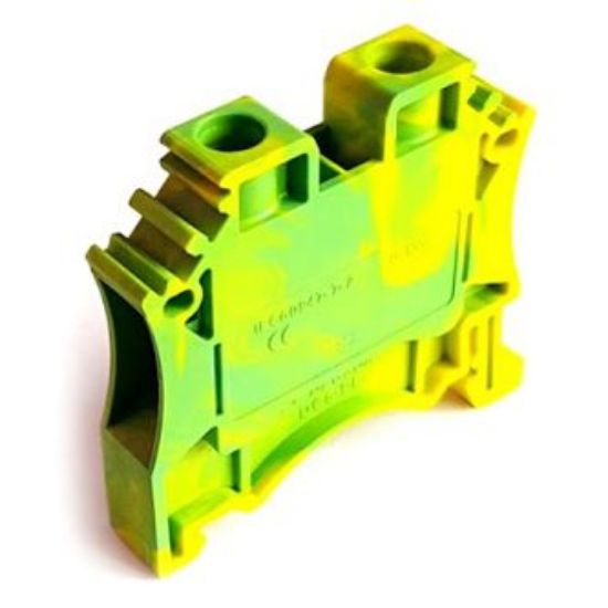 Picture of EARTHING TERMINAL BLOCK D/R GREEN/ORA P=8