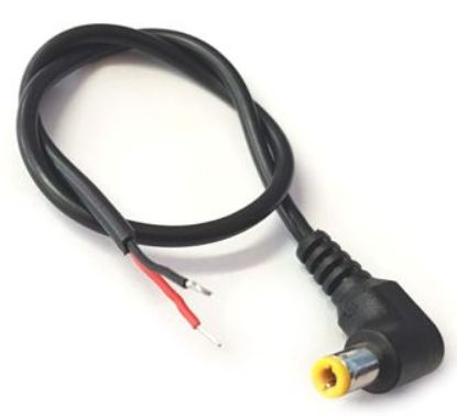 Picture of 2.5x9mm DC SOCKET IN-LINE OPEN END LEAD R/A