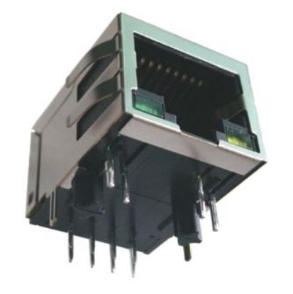 Picture of RJ45 SOCKET R/A WITH LED + TRANSFORMER