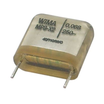 Picture of POLYPROPYLENE FILM CAPACITOR 0.068uF 250V P=15mm