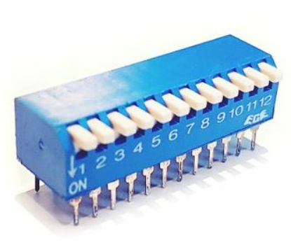 Picture of DIP SWITCH PIANO LEVER 12P