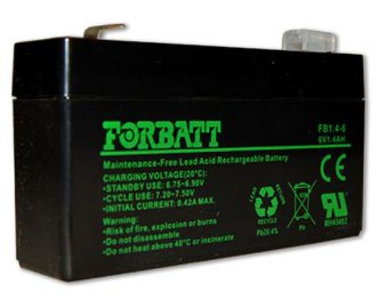Picture of BATTERY SLA 6V 1.4AH 97x24x52