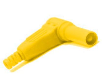 Picture of BANANA PLUG 4MM RIGHT ANGLE YELLOW