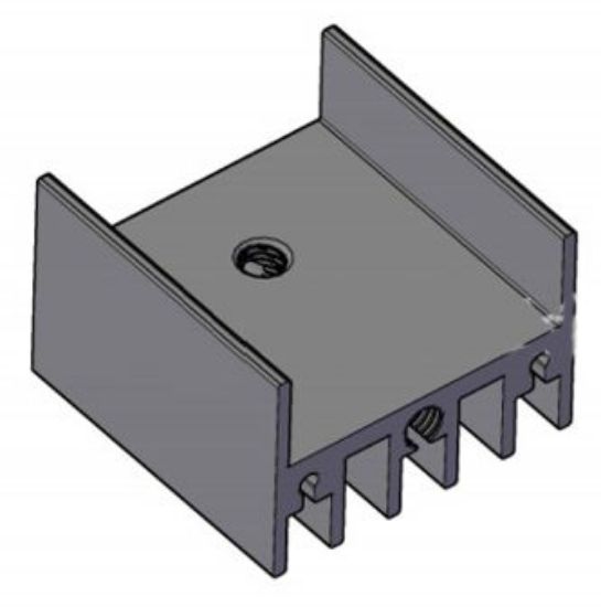 Picture of HEATSINK TO218 / TO220 23x16x25 BLACK