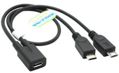 Picture of MICRO-USB Y / SPLITTER CABLE BLACK 300mm