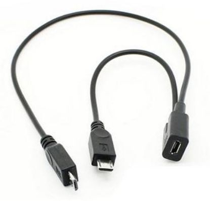 Picture of MICRO-USB Y-CABLE, 1x DATA & 1x POWER