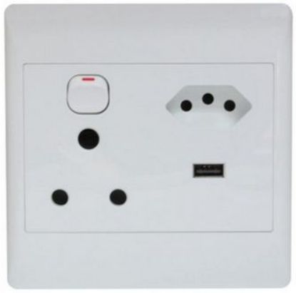Picture of SOCKET MAINS WITH 2.1A USB