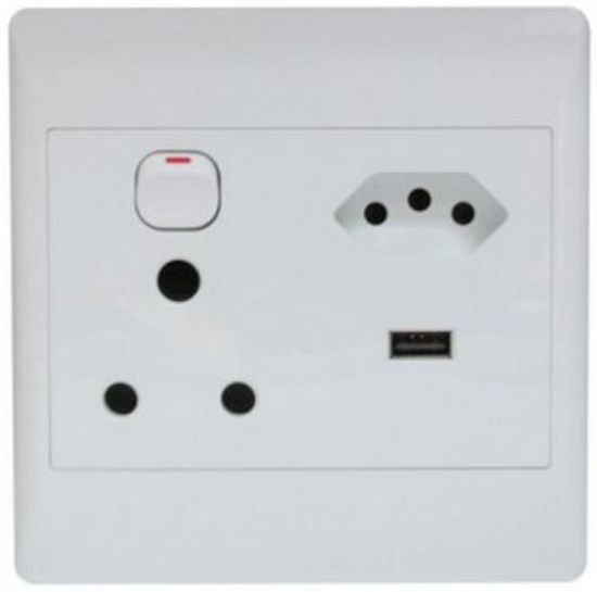 Picture of SOCKET MAINS WITH 2.1A USB