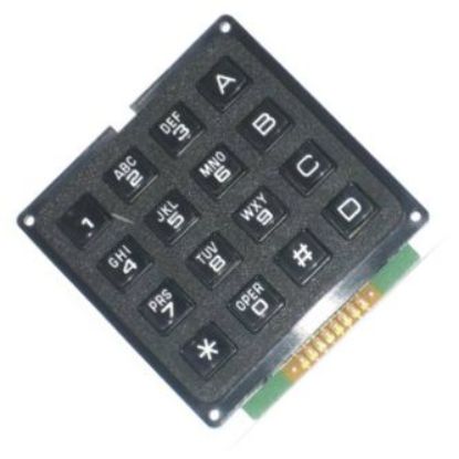 Picture of KEYPAD BLACK 4x4 0-9,*,#,(A-Z)
