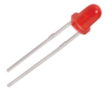 Picture of FLASHING 3mm LED DI-RED RND 45-DEG