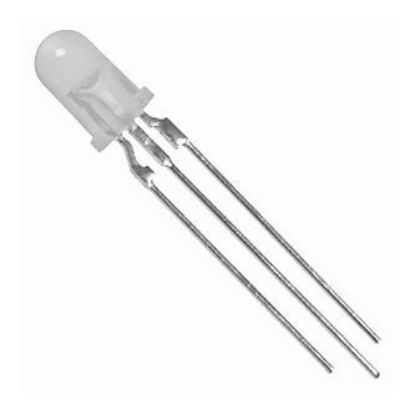 Picture of LED 5mm FROSTED-YELLOW & BLUE COMMON CATHODE