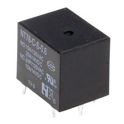 Picture of RELAY SPDT 10A 12VDC RECT 5PCB
