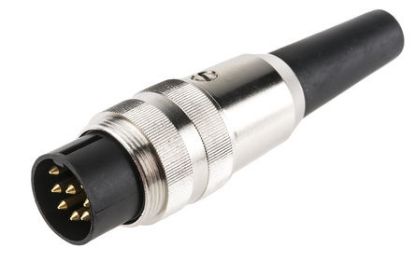 Picture of 8PIN 360-DEG DIN PLUG 5A 60V IN-LINE