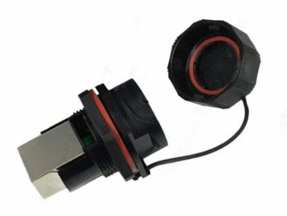 Picture of RJ45 PANEL MOUNT SOCKET IP67 WITH SCREW-ON COVER