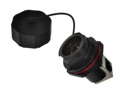 Picture of RJ45 PANEL MOUNT SOCKET 8-PIN R/A