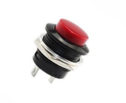 Picture of PUSH BUTTON RED NO 19mm 3-6A