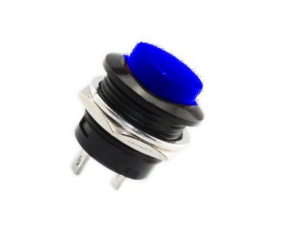 Picture of PUSH BUTTON BLUE NO 19mm 3-6A