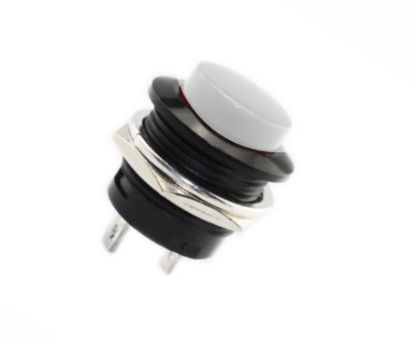 Picture of PUSH BUTTON WHITE NO 19mm 3-6A