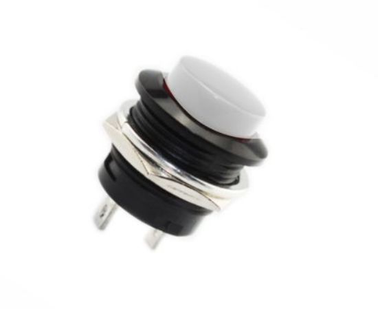 Picture of PUSH BUTTON WHITE NO 19mm 3-6A