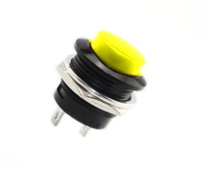Picture of PUSH BUTTON YELLOW NO 19mm 3-6A