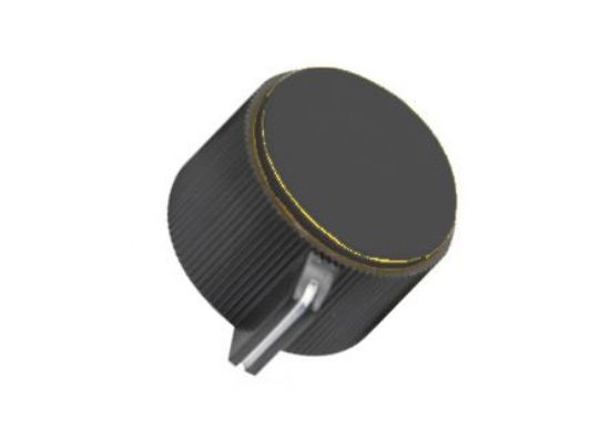 Picture of KNOB BLACK PLASTIC WITH BLACK TOP 19mm