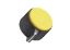 Picture of KNOB BLACK PLASTIC WITH YELLOW TOP 19mm