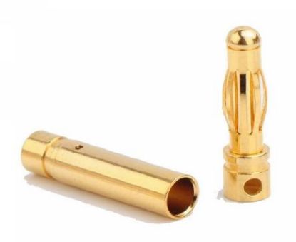 Picture of SET OF PLUG AND SOCKET 4mm GOLD PLATED